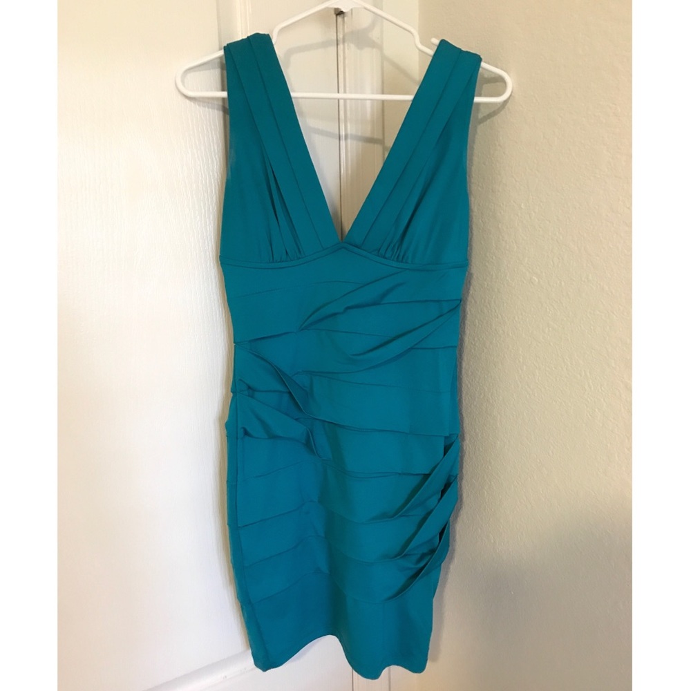 V Neck Dress with Ruching